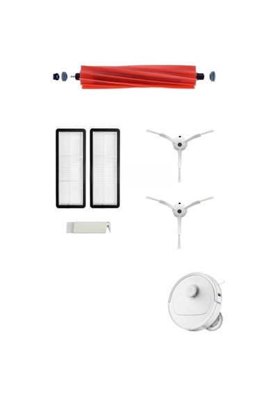 /yedek Fırça,hepa Filtre Seti-6 Parça Beyaz6 Roborock Qrevo Maxv/qrevo Pro/qrevo S İle Uyumlu