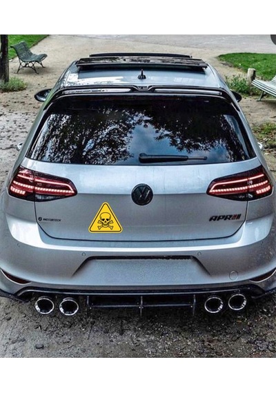 Ölüm Tehlikesi Oto Sticker 14 15 Cm