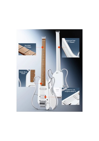 Donner Hush X Lıve Traveller Elektro Gitar Beyaz 104082560216
