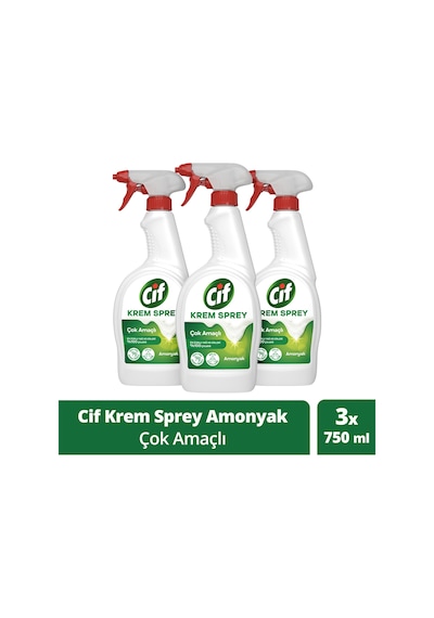 Cif Krem Sprey %100 Cif Krem Gücü 3 x 750 ML
