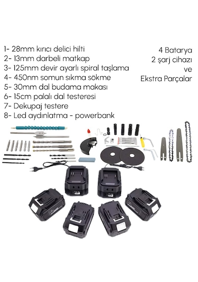 Chelikbei EEA379 Akülü 8'li Set Chelikbei EEA379 Akülü 8'li Set