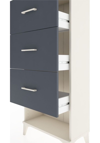 Hyperion Dolap 3 Çekmeceli 60x44x134 Aytaşı-antrasit Aytaşı