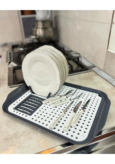 Stile Cucina Tezgah Üstü Kurutmalık Ve Kesim Panosu, Tabak Bardak Kurutucu, Mutfak Organizeri