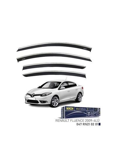 Niken Renault Fluence 2009 -kromlu Cam Rüzgarlığı 4 Lü