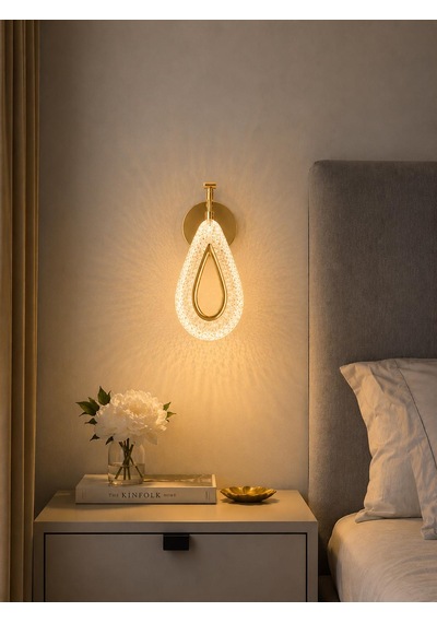 Vela Kristal Led Gold Aplik