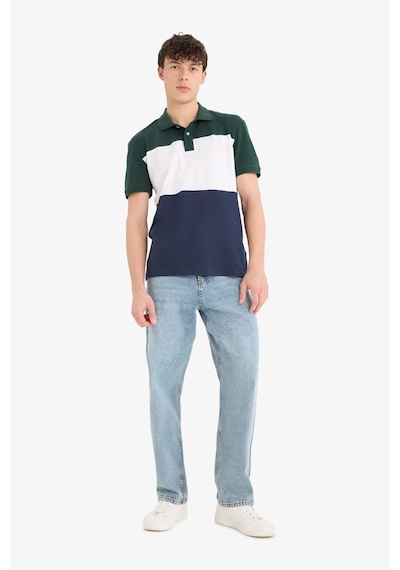 DeFacto %100 Pamuk Regular Fit Polo Yaka Bloklu Kısa Kollu Tişört D7940AX25SPGN245 DeFacto %100 Pamuk Regular Fit Polo Yaka Bloklu Kısa Kollu Tişört D7940AX25SPGN245