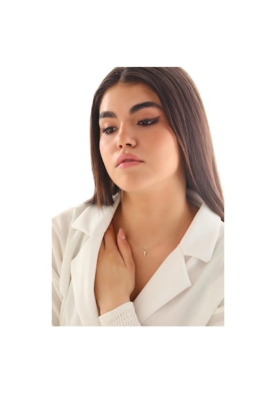 Sefa Kuyumculuk 14 Ayar Altın Üç Boyutlu T Harf Kolye