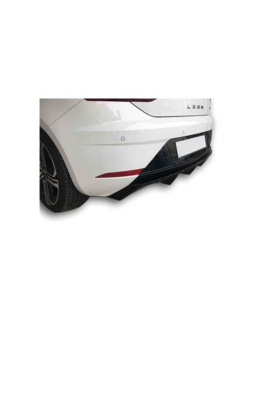 Seat Leon (2017 - 2019) Çift Çıkış Arka Tampon Eki - Difüzör (pl