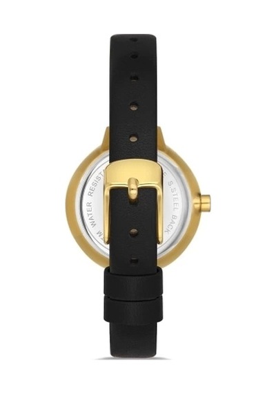 Ferro Siyah Deri Kordon Kadın Kol Saati F21153b-n Gold