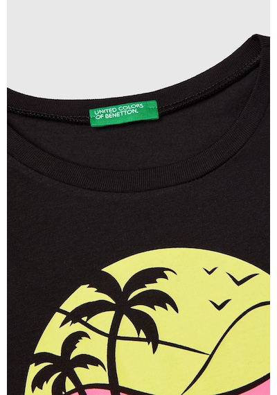 United Colors Of Benetton Kız Çocuk T Shirt 3jerc10pb Siyah Siyah