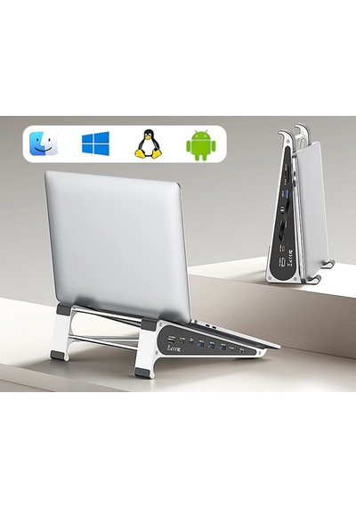 Codegen 7 İn 1 Çok Fonksiyonlu Type-c Hub Notebook Apple MacBook Uyumlu Alüminyum Soğutucu Standı Nsc-401