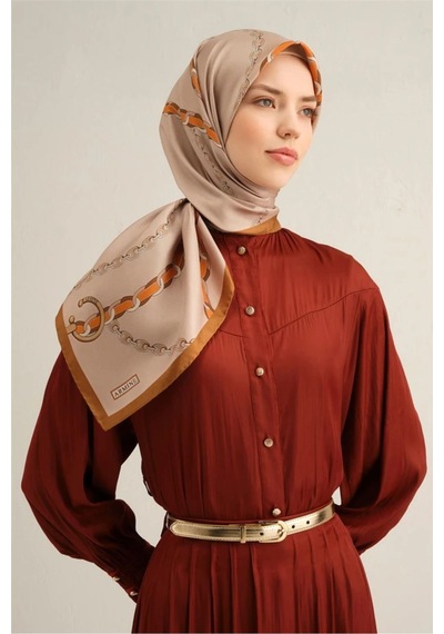 Armine Sura İpek Eşarp 9346d-38 - Vizon Vizon
