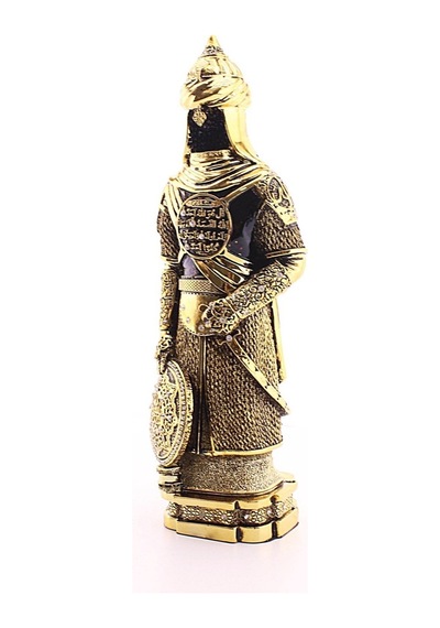 Polyester Üzerine Metal Kaplama Biblo Zırhlı Cevşen Ayetli Asker Gold Biblo 3 Boyutlu Küçük Boy 24cm
