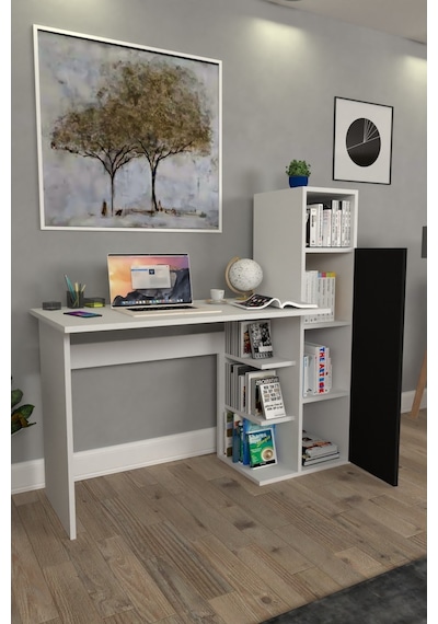 Moonlife Diamond Dolaplı Çalışma Masası Siyah