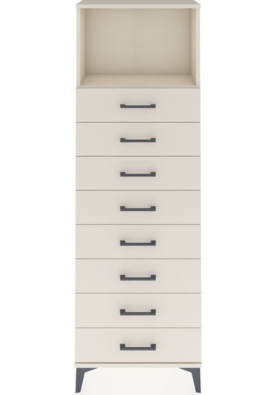 Arges Dolap Tek Raflı 8 Çekmeceli 60x30x182 Aytaşı-aytaşı Aytaşı