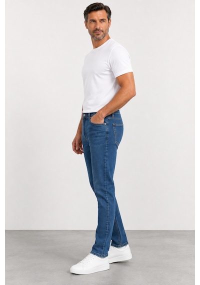 Bihan Store Erkek Slim Fit Esnek Denim Jean Pantolon Mc Clap 008-koyu Mavi