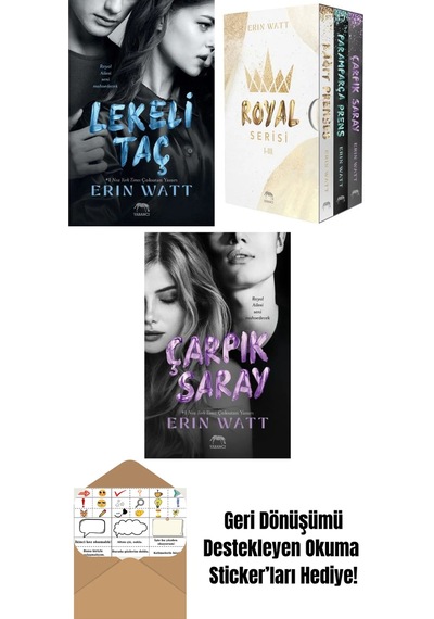 Lekeli Taç Royal Serisi 4. Kitap + Çarpık Saray Royal Serisi 3. Kitap + Kâğıt Prenses Royal Serisi 1. Kitap