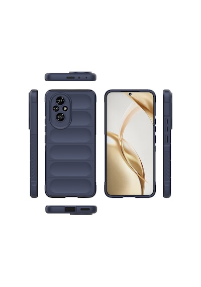 Honor 200 Kılıf Esnek Tpu Oyuklu Arka Yüzey Tasarımlı Zore Etnik Silikon Kapak Siyah