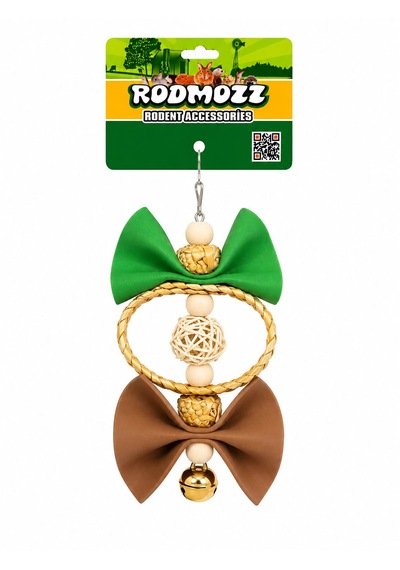 Rodmozz Premium Hasır Örgülü Halkalı Kemirgen Oyuncağı