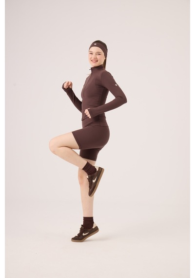 Holly Lolly Beli Kıvrımlı Mini Kacie Şort Kahve