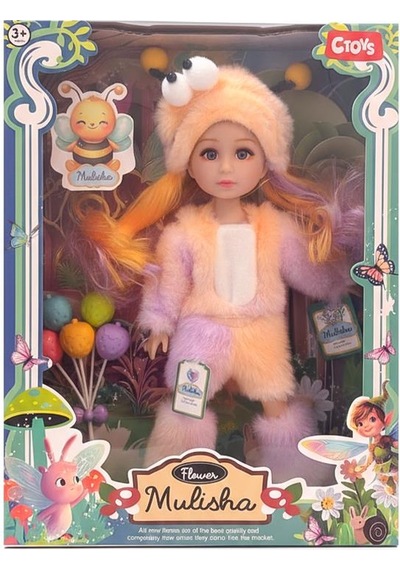 Ctoy Mulisha Flower Arı Kostümlü Oyuncak Bebek Aksesuarlı 30 Cm Qj183d