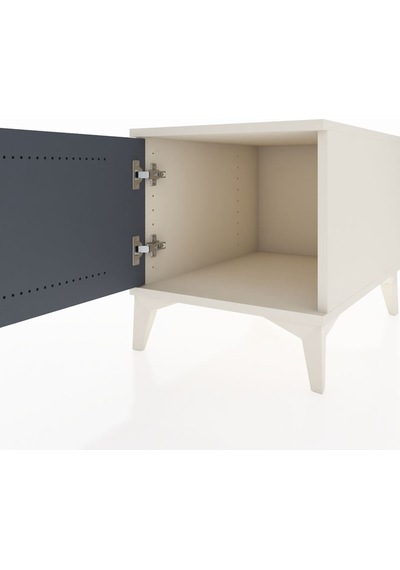 Kronos Komodin Tek Kapaklı 44x59x48 Aytaşı-antrasit Aytaşı