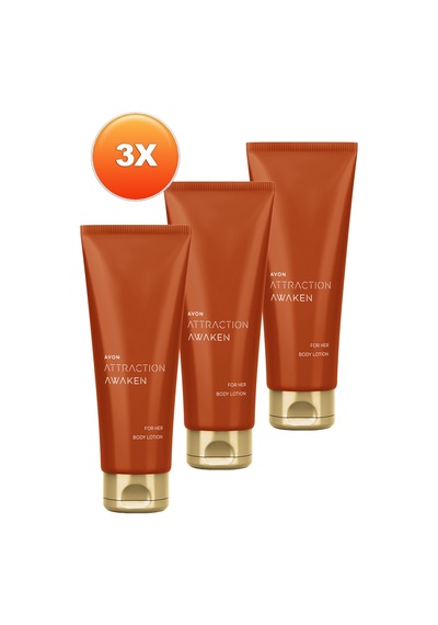 Avon Attraction Awaken Kadın Vücut Losyonu 3 x 125 ML