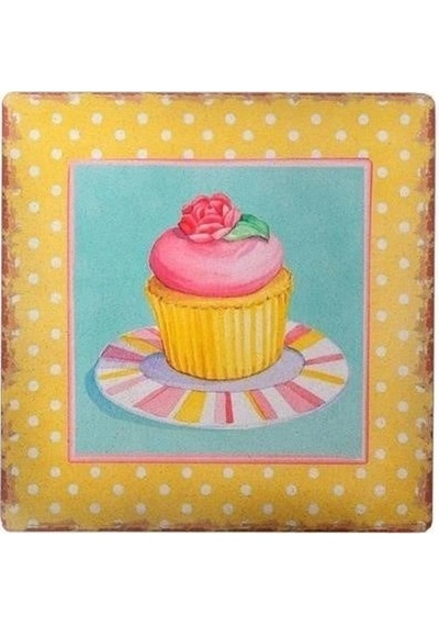 Durukar Decotown Duvar Panosu 40 40 Cup Cake Muffin Motifli Duvar Süsü