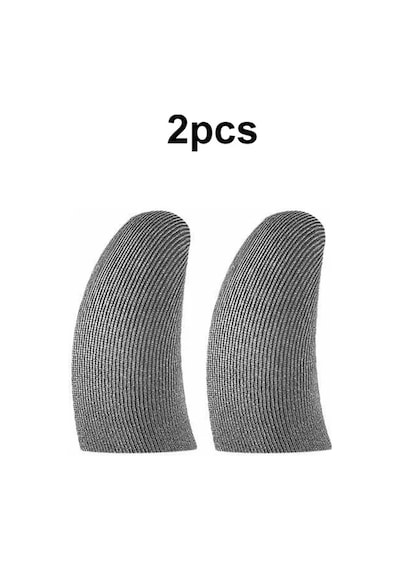 N1 Gümüş Fiber Ultra Hassas Kaydırmaz Nefes Alan E-spor Pubg Oyun Parmak Eldiveni + Taşıma Kutusu