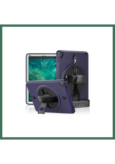 En-cag Apple iPad Uyumlu 5 Air 9.7 Kılıf Strap-c Otterbox Tablet Kapak - Lacivert Bss