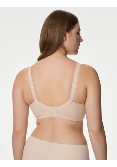 Marks & Spencer İşleme Detaylı Toparlayıcı Pamuklu Sütyen T33008020 Bej