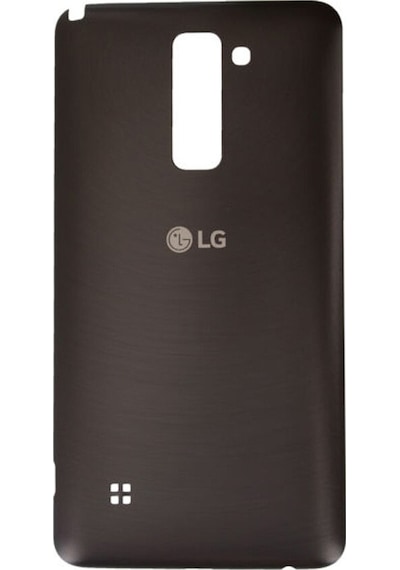 LG Uyumlu Stylus 2 K520 Arka Batarya Kapağı-Kahverengi
