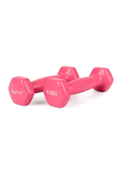 Gymo Hex Shape Vinil Dambıl 2x500g Pembe