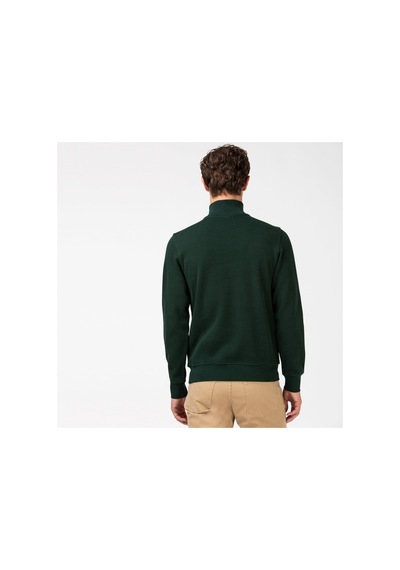Lacoste Erkek Regular Fit Yarım Fermuarlı Koyu Yeşil Sweatshirt