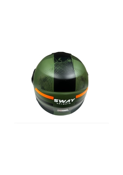 Sway SW-737 Army Güneş Gözlüklü Açık Motosiklet Kaskı Mat Siyah - Yeşil