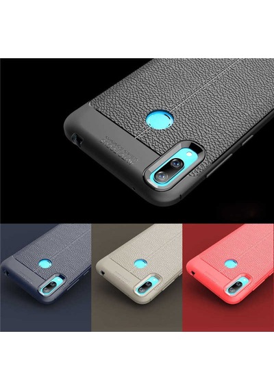 Huawei Y7 Prime 2019 Kilif Deri Tarzi Niss Silikon Case 357682757