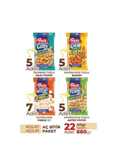 Paşa Karışık Kuruyemiş 22 x 40 G