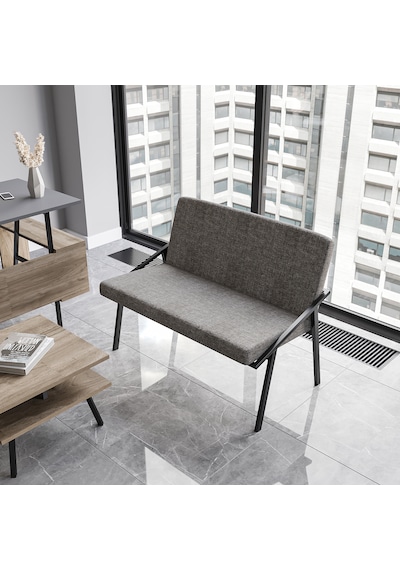Lagomood İrony Ofis İkili Koltuk Antrasit