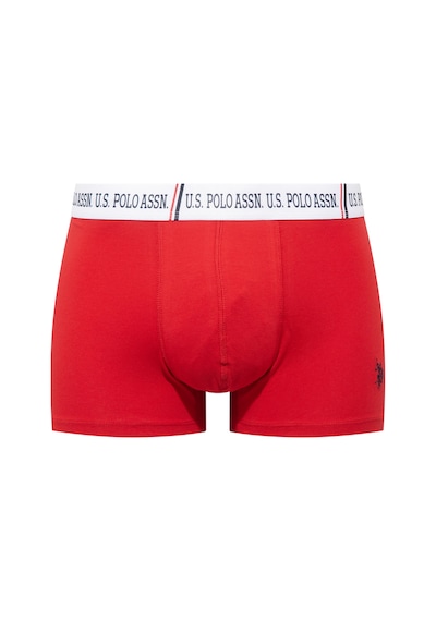 U.s. Polo Assn. 80651 Kırmızı - Lacivert - Beyaz 3 Lü Boxer Kırmızı - Lacivert - Beyaz