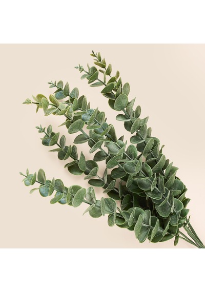 Deco Okaliptus 7'li Dal Çiçek - Yeşil - 47 Cm Çok Renkli