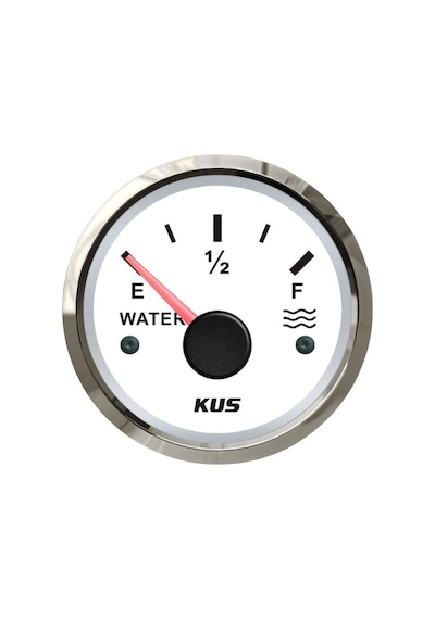 KUS Su Göstergesi Beyaz 0–190 Ohm 12/24V 52 MM
