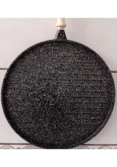 Çift Taraflı Döküm Gözleme Bazlama Izgara Tavası 34 CM