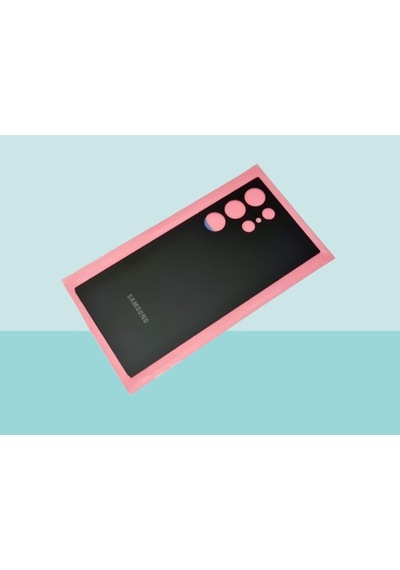 Tkgz - Samsung Galaxy Uyumlu S24 Utra Arka Kapak Batarya Kapağı - Siyah Çok Renkli