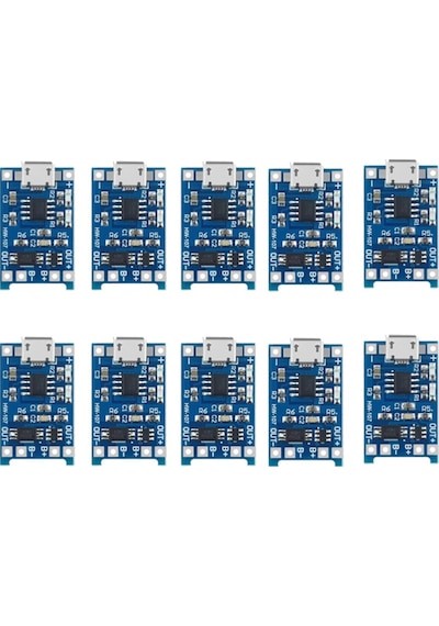 10Lu Micro Usb Tp4056 Bms 5v 1a Korumalı Lityum Pil Şarj Devresi