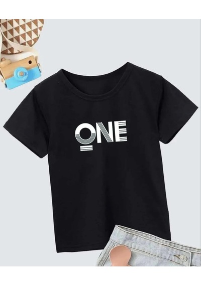 Barlashive Erkek Çocuk Baskılı T-shirt - Siyah Çok Renkli