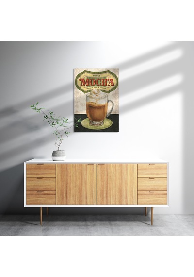Cakasepetim Eski Mocha Afiş Görseli Ahşap Mdf Tablo