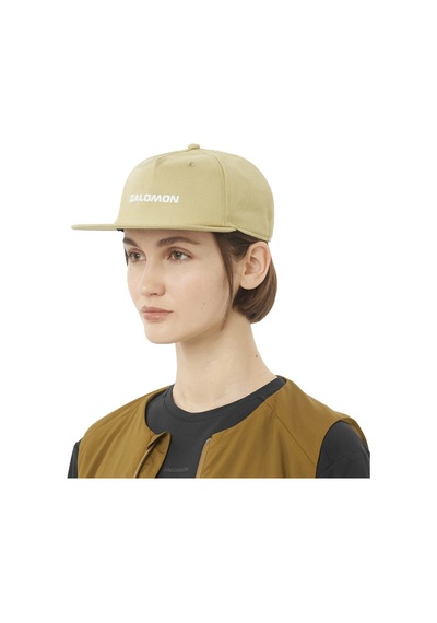 Salomon Salomon Logo Flat Cap Unisex Bej Şapka De5 Bej