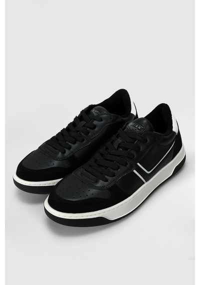Lufian Jack Erkek Deri Sneaker Ayakkabı Siyah Siyah 112230229100100 Siyah