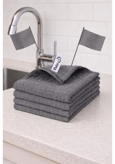 Çok Amaçlı Süper Emici Mikrofiber Temizlik Bezi 40 \times 40 Cm Gri