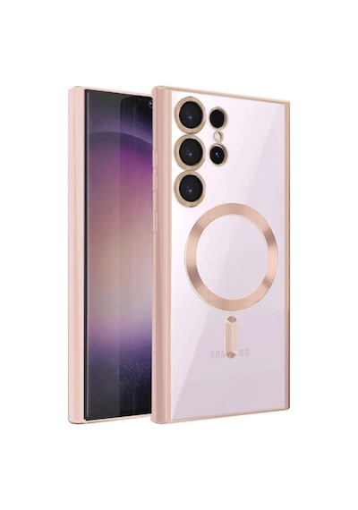 Samsung Uyumlu Galaxy S24 Ultra Kılıf Kross Magneticsafe Kapak - Rose - 100 00